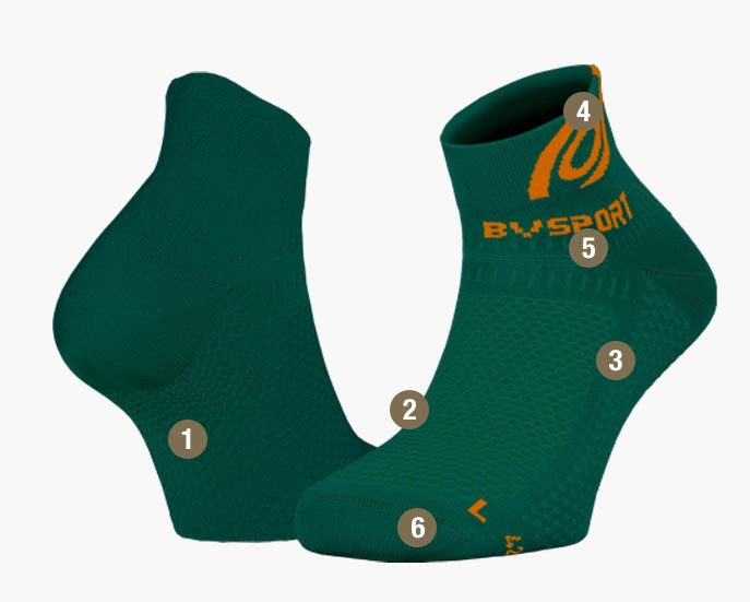 Socks Light 3D green/orange